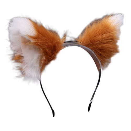 NUEAYMS Realistisches pelziges Tierohren Stirnband für Frauen Tier Cosplay Haarband Haarreifen Party Kostüm Haarschmuck NUEAYMS Realistisches pelziges Tierohren Stirnband für Frauen Tier Cosplay Haarband Haarreifen Party Kostüm Haarschmuck von NUEAYMS