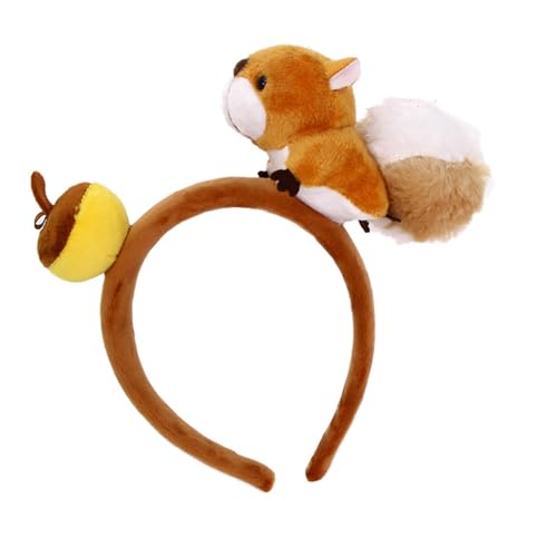 Nuayms Eichhörnchen-Haarreif für Kinder, Party, Musik, Festival, Halloween, Foto-Requisiten, lustiges Tierhaar-Zubehör von NUEAYMS