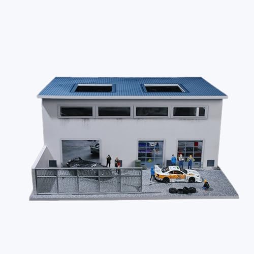 1:64 Diorama Auto Garage Modell 1:64 mit Licht, Parkplatz-Modellauto, Für Hot Wheels Garage Display, hot Wheels aufbewahrung für Geschenke(Fabrik) von NUEIOVRW