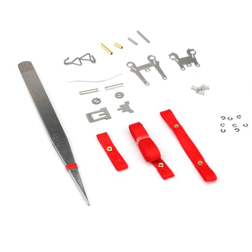 NUHFUFA 1 Set Simulationsseilspanner für 1/14 Tamiya Anhänger, RC-Truck, Reifenbindegürtel, Spanngurt, DIY, RC-Auto-Zubehör (rot) von NUHFUFA