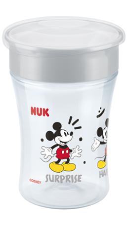 Disney Mickey Mouse Magic Cup mit Gravur grau (inkl. Deckel) von NUK