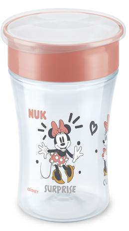 Disney Minnie Mouse Magic Cup mit Gravur rosa/weiß (inkl. Deckel) von NUK