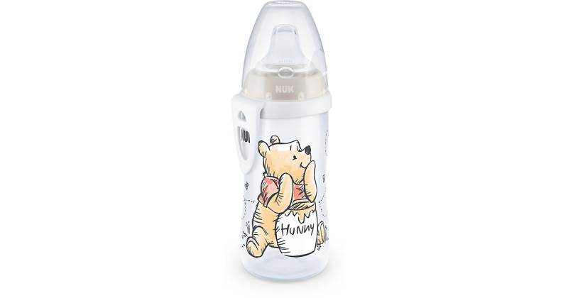 NUK Disney Winnie Puuh Active Cup mit Soft-Trinktülle aus Silikon, 300ml, auslaufsicher, ab 12 Monaten, 1 Stück, Beige von NUK
