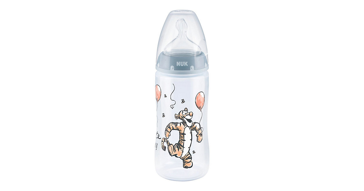 NUK Disney Winnie Puuh First Choice+ Babyflasche mit Temperature Control, kiefergerechter Trinksauger, 300ml, 0-6 Monate, Blau rosa NUK Disney Winnie Puuh First Choice+ Babyflasche mit Temperature Control, kiefergerechter Trinksauger, 300ml, 0-6 Monate, Blau rosa von NUK