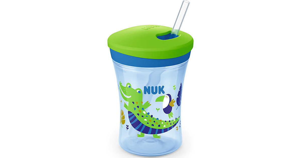 NUK Action Cup mit Chamäleon Effekt, 230ml, weicher Trinkhalm, auslaufsicher, ab 12 Monaten, grün Gr. 220 NUK Action Cup mit Chamäleon Effekt, 230ml, weicher Trinkhalm, auslaufsicher, ab 12 Monaten, grün Gr. 220 von NUK