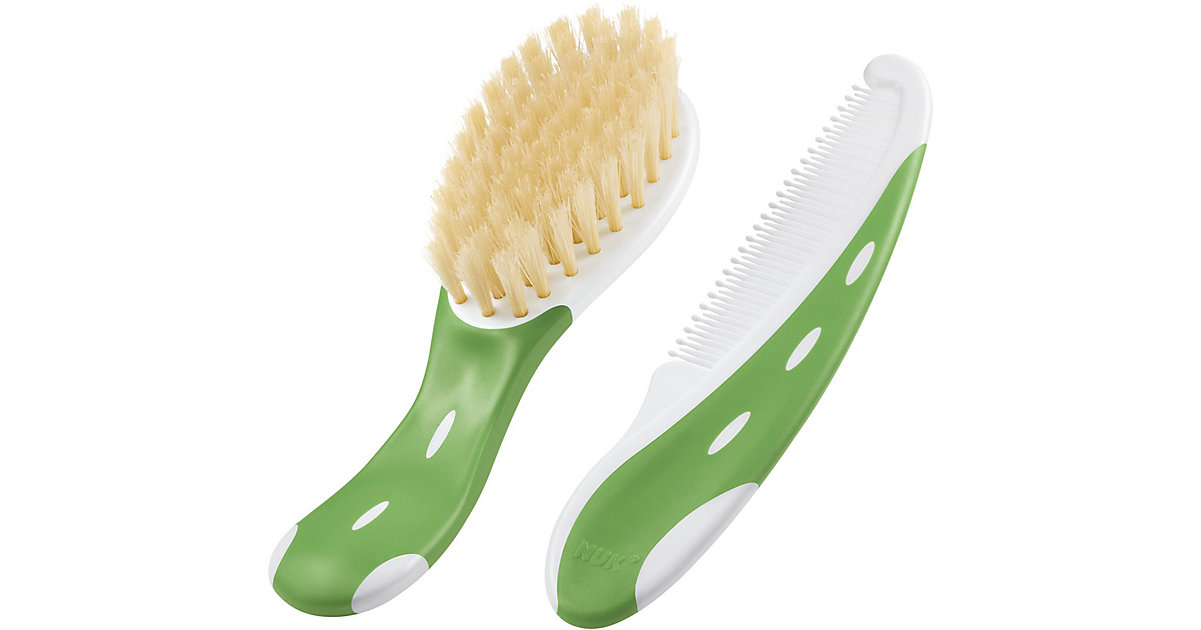 NUK Babybuerste Mit Kamm Grün grün NUK Babybuerste Mit Kamm Grün grün von NUK