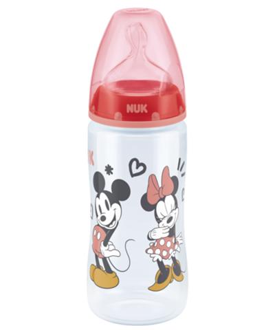 NUK Disney Mickey Mouse First Choice Plus Babyflasche mit Temperature Control 300ml rot von NUK
