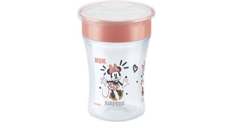 NUK Disney Minnie Mouse Magic Cup 230ml, 360°-Trinkrand, abdichtende Silikonscheibe, ab 8 Monaten, rot von NUK