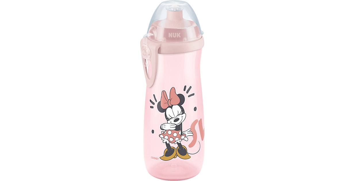 NUK Disney Minnie Mouse Sports Cup, großes Volumen 450ml, mit Push-Pull-Tülle aus Silikon, ab 24 Monaten, rosa von NUK