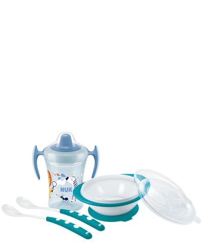 NUK Evolution Esslern-Set blau/türkis von NUK