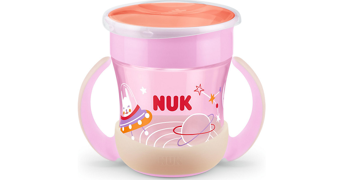 NUK Mini Magic Cup Night, 160ml, einzigartiger Trinkrand, abdichtende Silikonscheibe, ab 6 Monaten, 1 Stück, Rosa pink NUK Mini Magic Cup Night, 160ml, einzigartiger Trinkrand, abdichtende Silikonscheibe, ab 6 Monaten, 1 Stück, Rosa pink von NUK
