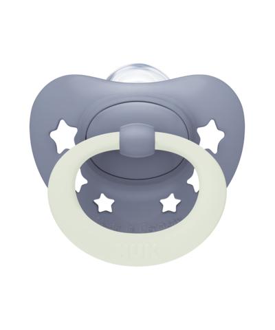 NUK First Choice Classic Day & Night Silikon Schnuller 18-36 Monate blau NUK First Choice Classic Day & Night Silikon Schnuller 18-36 Monate blau von NUK