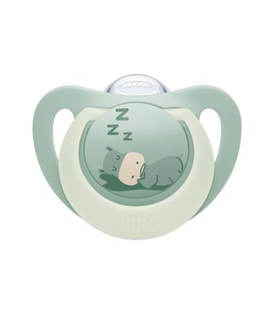 NUK First Choice Night Silikon Schnuller 18-36 Monate grün/blau NUK First Choice Night Silikon Schnuller 18-36 Monate grün/blau von NUK