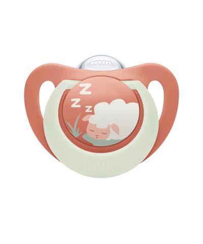 NUK First Choice Night Silikon Schnuller 18-36 Monate rot/orange NUK First Choice Night Silikon Schnuller 18-36 Monate rot/orange von NUK