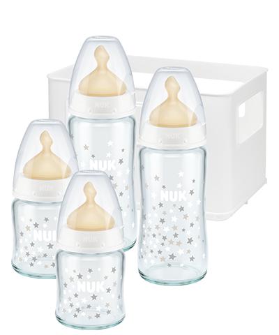 NUK First Choice Plus Glasflaschen Set mit Temperature Control und Latex-Trinksaugern von NUK