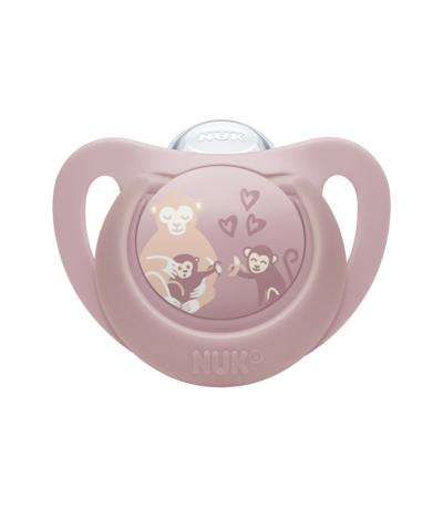 NUK First Choice Silikon Schnuller 18-36 Monate rot/lila von NUK