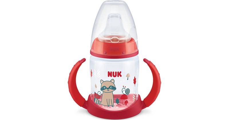 NUK First Choice Trinklernflasche mit Temperature Control, 150ml, auslaufsicher, 6-18 Monate, 1 Stück, rot von NUK