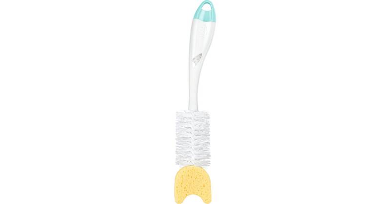 NUK Flaschenbürste Soft, gründliche Vorreinigung von Saugern und Flaschen, mit Mini-Bürste im Griff, 1 Stück, Mint mint von NUK