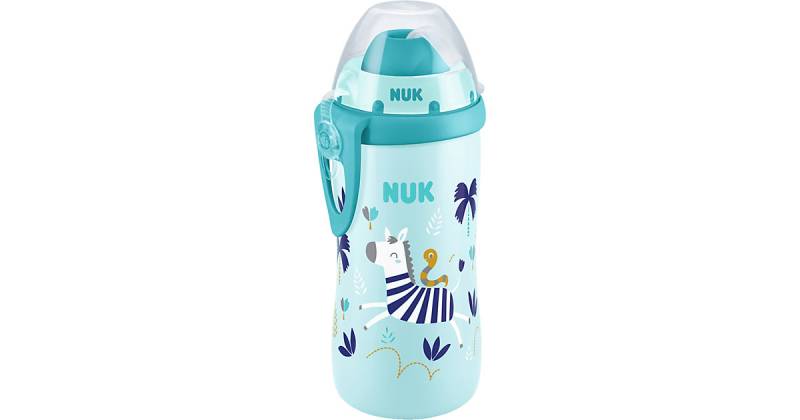 NUK Flexi Cup mit Chamäleon Effekt, mit weichem Trinkhalm, 300ml, auslaufsicher, ab 12 Monaten, 1 Stück, blau von NUK