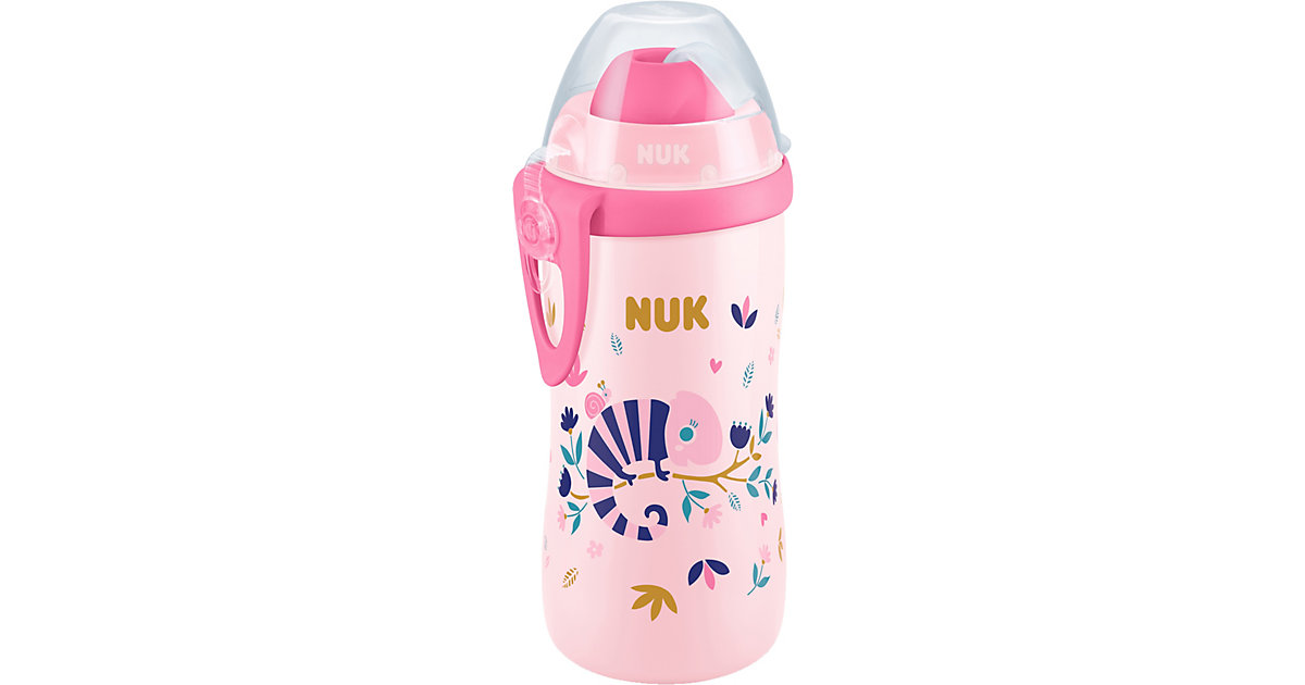 NUK Flexi Cup mit Chamäleon Effekt, mit weichem Trinkhalm, 300ml, auslaufsicher, ab 12 Monaten, 1 Stück, rosa NUK Flexi Cup mit Chamäleon Effekt, mit weichem Trinkhalm, 300ml, auslaufsicher, ab 12 Monaten, 1 Stück, rosa von NUK