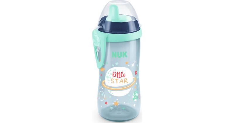NUK Kiddy Cup Night, mit beißresistenter Trinktülle, 300ml, auslaufsicher, ab 12 Monaten, 1 Stück, blau von NUK