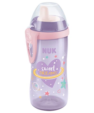 NUK Kiddy Cup Night 300ml mit Trinktülle lila von NUK