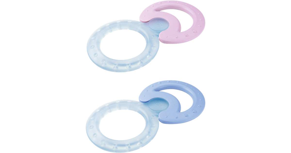 NUK Kühlbeißring-Set, 2-teilig, Classic und Cool, zur Massage und Kühlung, 1 Set weiß NUK Kühlbeißring-Set, 2-teilig, Classic und Cool, zur Massage und Kühlung, 1 Set weiß von NUK