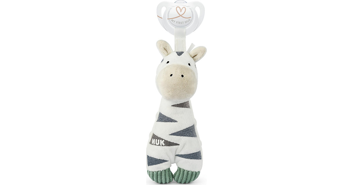 NUK Little Friend Zebra inkl. Silikon-Schnuller weiß/grau NUK Little Friend Zebra inkl. Silikon-Schnuller weiß/grau von NUK