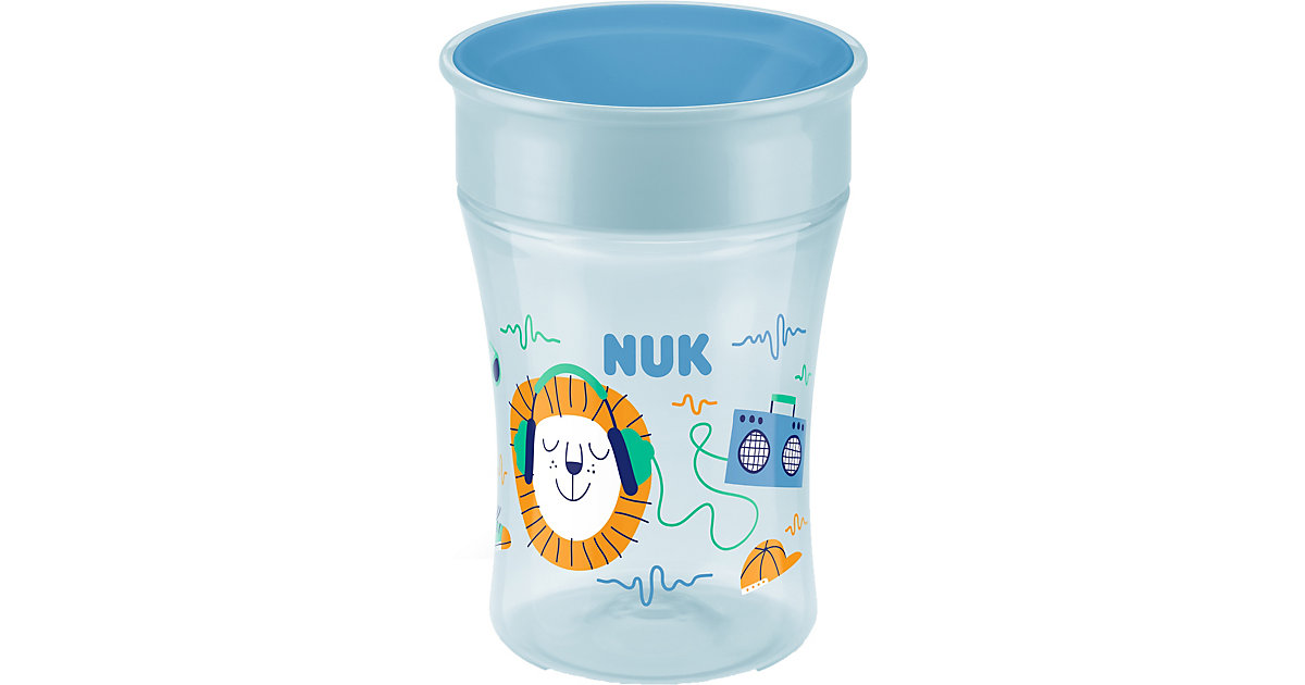 NUK Magic Cup 230ml, 360°-Trinkrand, abdichtende Silikonscheibe, ab 8 Monaten, blau NUK Magic Cup 230ml, 360°-Trinkrand, abdichtende Silikonscheibe, ab 8 Monaten, blau von NUK