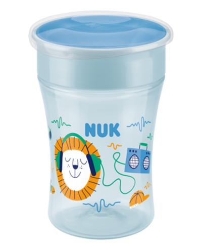 NUK Magic Cup 230ml mit Trinkrand und Deckel hellblau von NUK