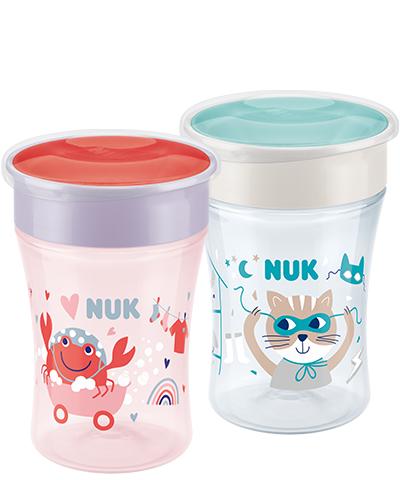 NUK Magic Cup 2er Pack rosa/türkis von NUK