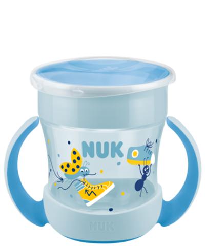 NUK Mini Magic Cup 160ml mit Trinkrand und Deckel blau/türkis von NUK