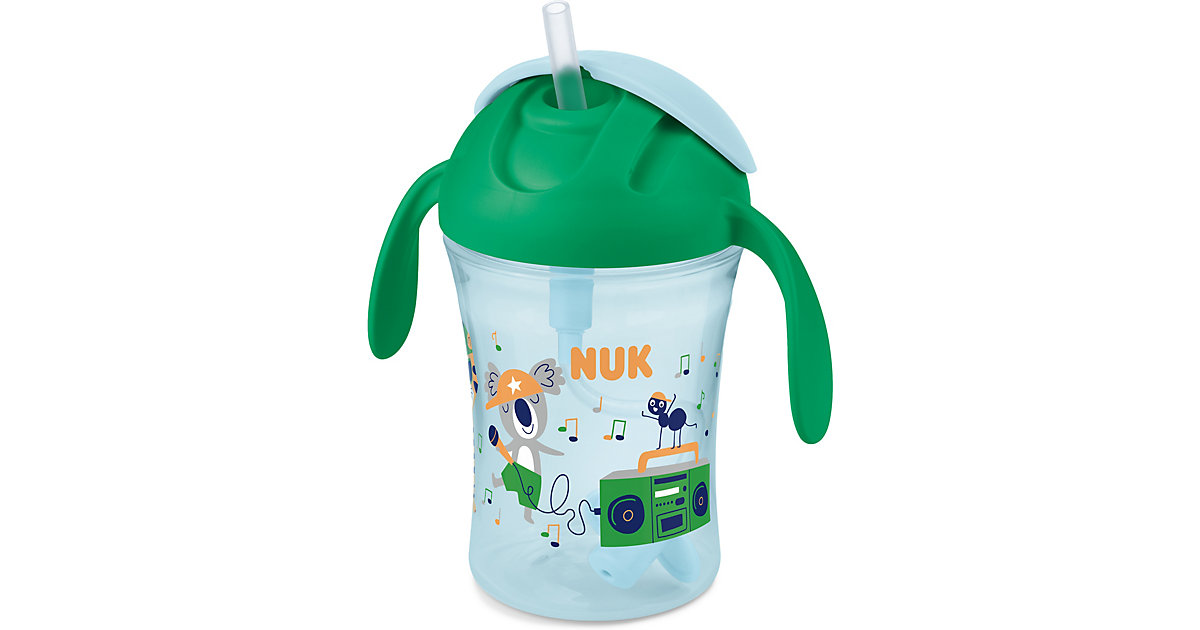 NUK Motion Cup, 230ml, weicher Strohhalm, ergonomisch geformte Griffe, auslaufsicher, ab 8 Monaten, grün NUK Motion Cup, 230ml, weicher Strohhalm, ergonomisch geformte Griffe, auslaufsicher, ab 8 Monaten, grün von NUK