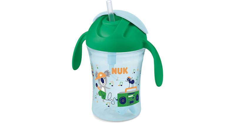 NUK Motion Cup, 230ml, weicher Strohhalm, ergonomisch geformte Griffe, auslaufsicher, ab 8 Monaten, grün von NUK