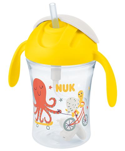 NUK Motion Cup 230ml mit weichem Strohhalm gelb von NUK