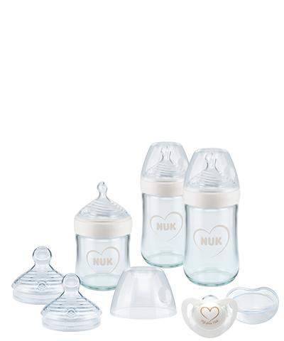 NUK Nature Sense Glasflaschen Starter Set mit Temperature Control creme von NUK