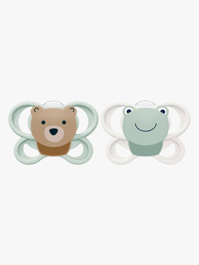 NUK Perfect Match Air Schnuller 2er-Pack Größe 1, Bear/Frog von NUK