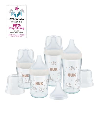 NUK Perfect Match Multipack 4er Glasflaschen-Set von NUK