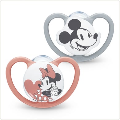 NUK Schnuller Disney "Mickey" 0-6 Monate 2 Stk. in grau/rot von NUK