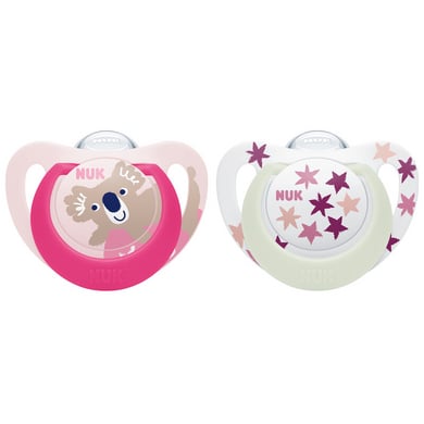 NUK Schnuller Star Day and Night, Gr. 2 in pink/rosa von NUK