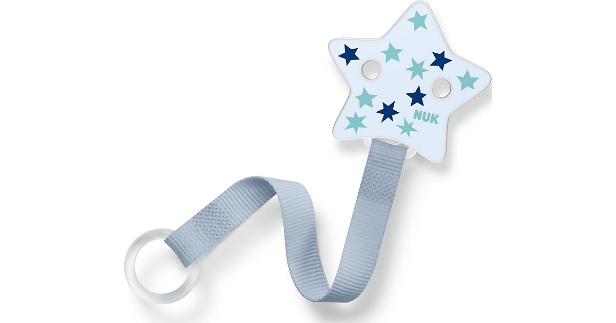 NUK Schnullerband, alle Schnuller mit und ohne Ring, 1 Stück, Sterne blau Kinder NUK Schnullerband, alle Schnuller mit und ohne Ring, 1 Stück, Sterne blau Kinder von NUK