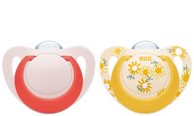 NUK Star Silikon-Schnuller gelb 6-18m von NUK