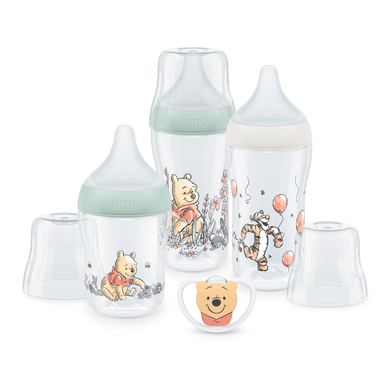 NUK Starterset Perfect Match Disney Winnie Pooh Anti-Colic inkl. Schnuller Space 0-6 Monate in beige und mint von NUK