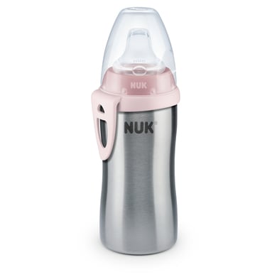 NUK Trinkflasche Active Cup pink aus Edelstahl ab 12. Monate von NUK