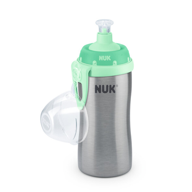 NUK Trinkflasche Junior Cup Edelstahl in grün 215ml von NUK