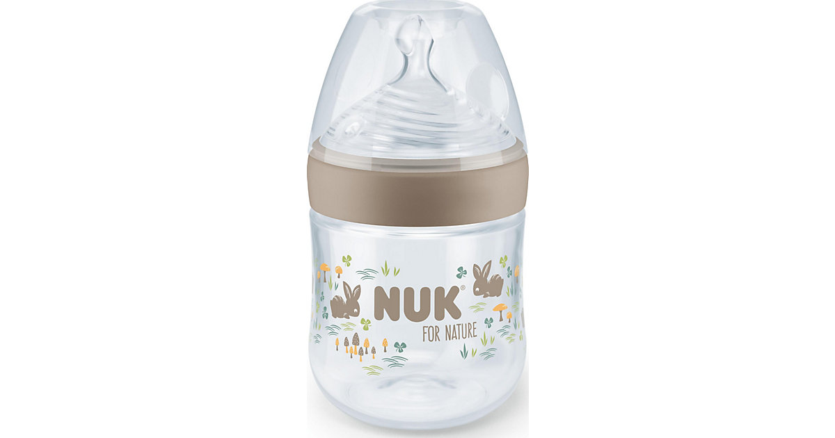 NUK for Nature Babyflasche mit Temperature Control, mit brustähnlichem Silikon-Trinksauger aus nachhaltigem Silikon, Größe S, 150 ml, 1 Stück, beige creme NUK for Nature Babyflasche mit Temperature Control, mit brustähnlichem Silikon-Trinksauger aus nachhaltigem Silikon, Größe S, 150 ml, 1 Stück, beige creme von NUK