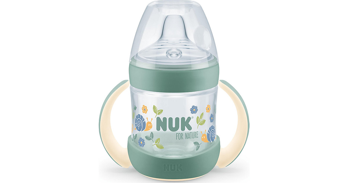 NUK for Nature Trinklernflasche aus nachhaltigem Material, extra breite und weiche Lippenauflage, mit Temperature Control, auslaufsicher, ab 6 Monaten, 150ml, 1 Stück, grün NUK for Nature Trinklernflasche aus nachhaltigem Material, extra breite und weiche Lippenauflage, mit Temperature Control, auslaufsicher, ab 6 Monaten, 150ml, 1 Stück, grün von NUK