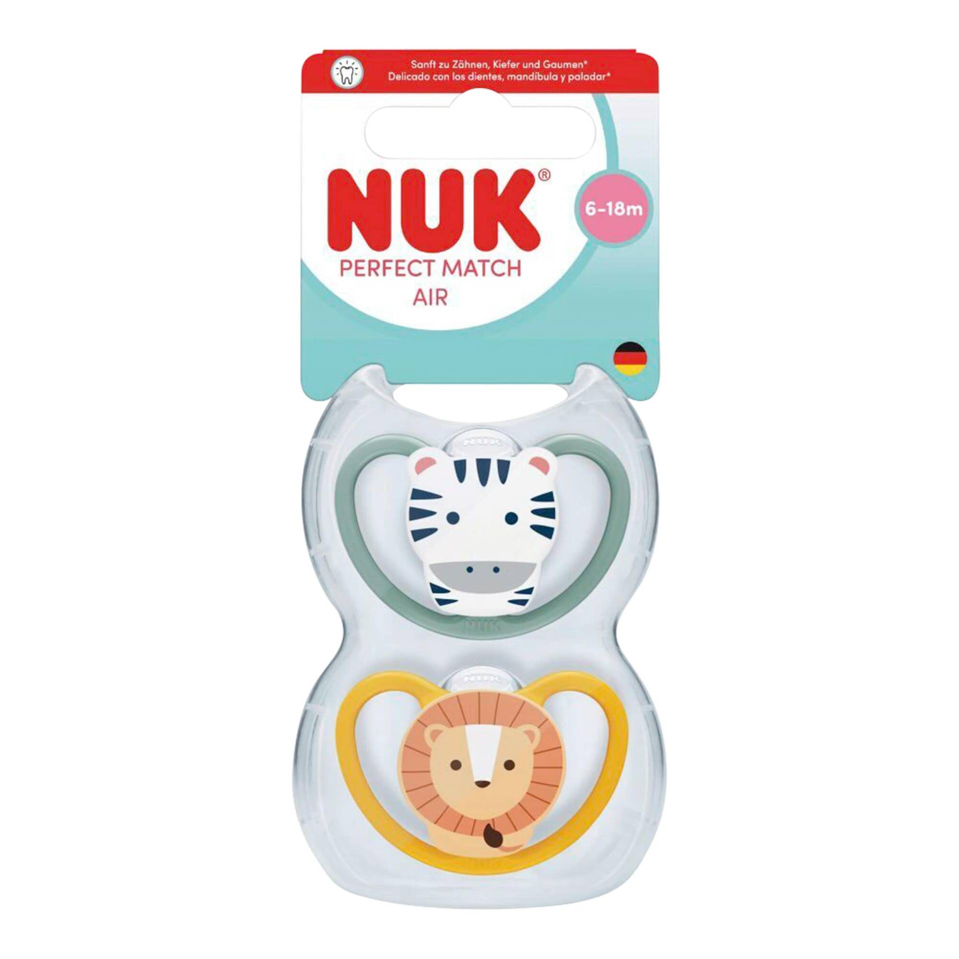 Nuk 2er-Pack Schnuller Perfect Match Air, 6-18M Nuk 2er-Pack Schnuller Perfect Match Air, 6-18M von NUK