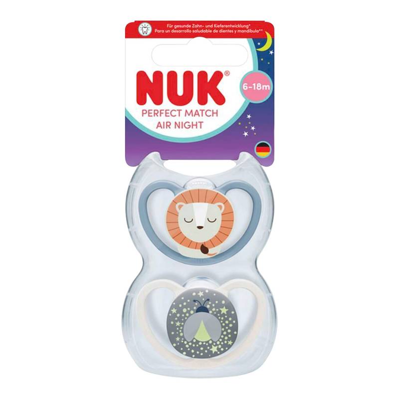 Nuk 2er-Pack Schnuller Perfect Match Air Night, 6-18M Nuk 2er-Pack Schnuller Perfect Match Air Night, 6-18M von NUK