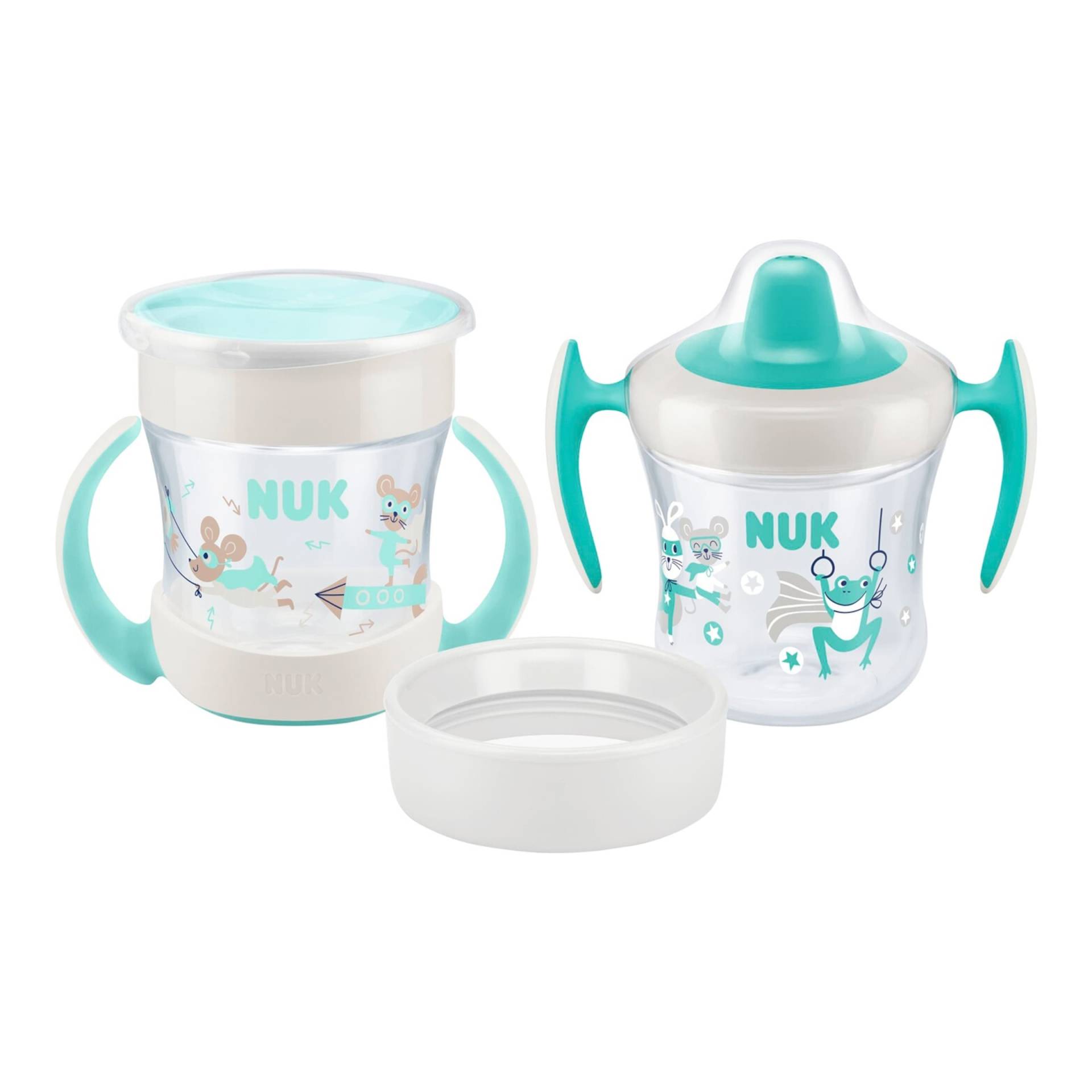 Nuk 2er-Set Trinklernbecher, Mini Magic Cup und Mini Trainer Cup, 160 ml von NUK